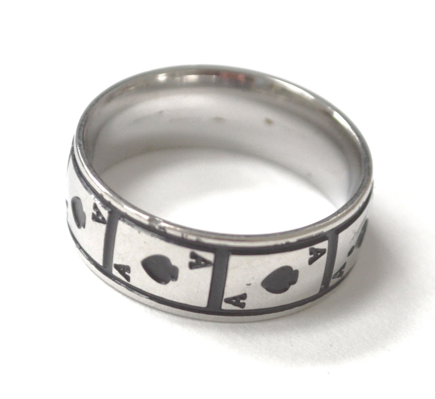Playing Card Stainless Steel Ring 81-1631