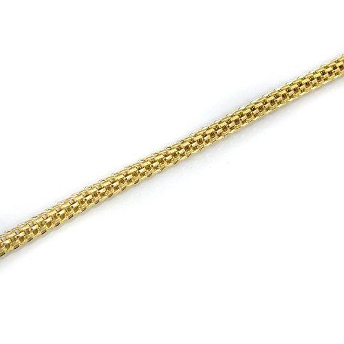 2.4mm Mesh Gold IP Plate Chain 85-141G-2.4