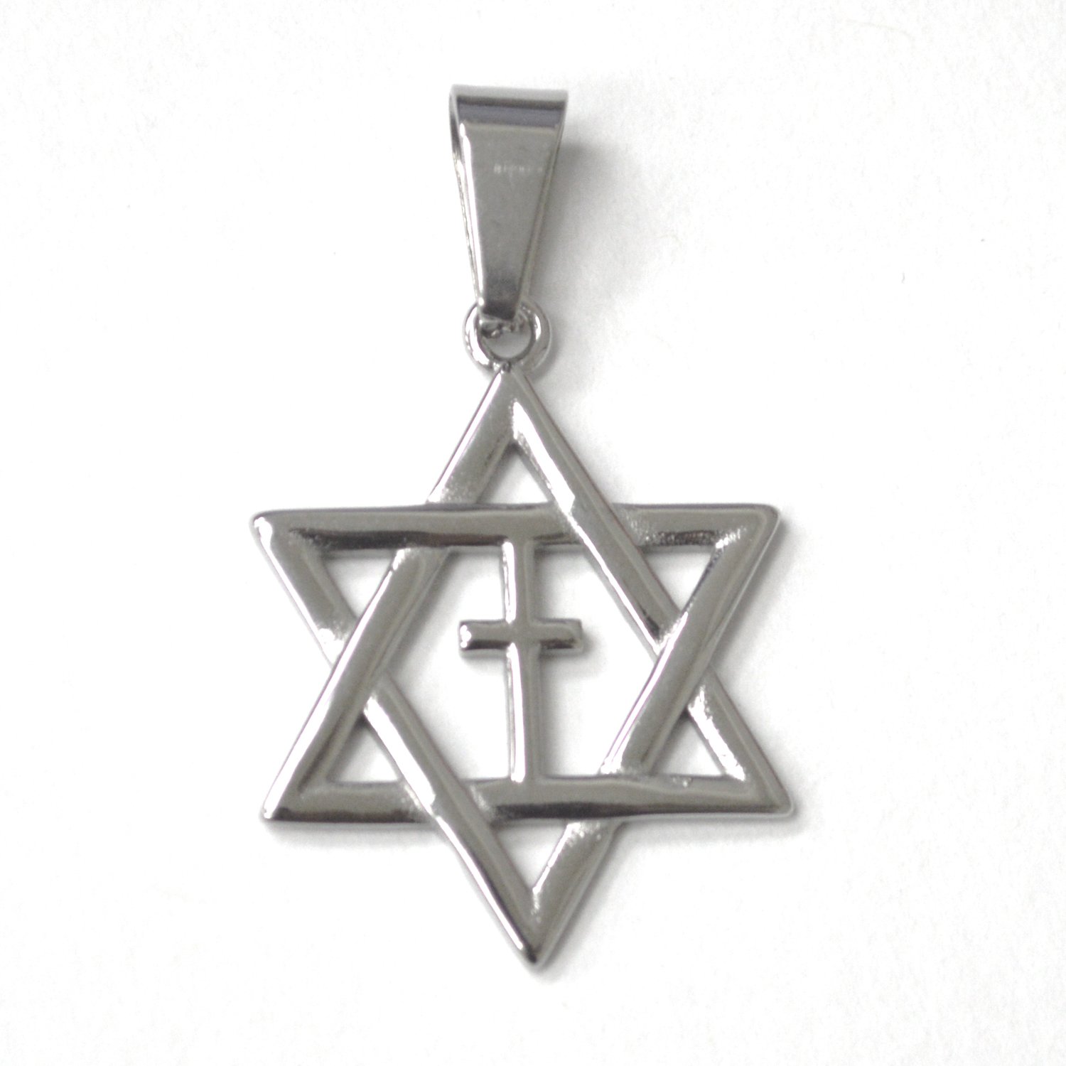 Star of David Cross Stainless Steel Pendant 86-2611
