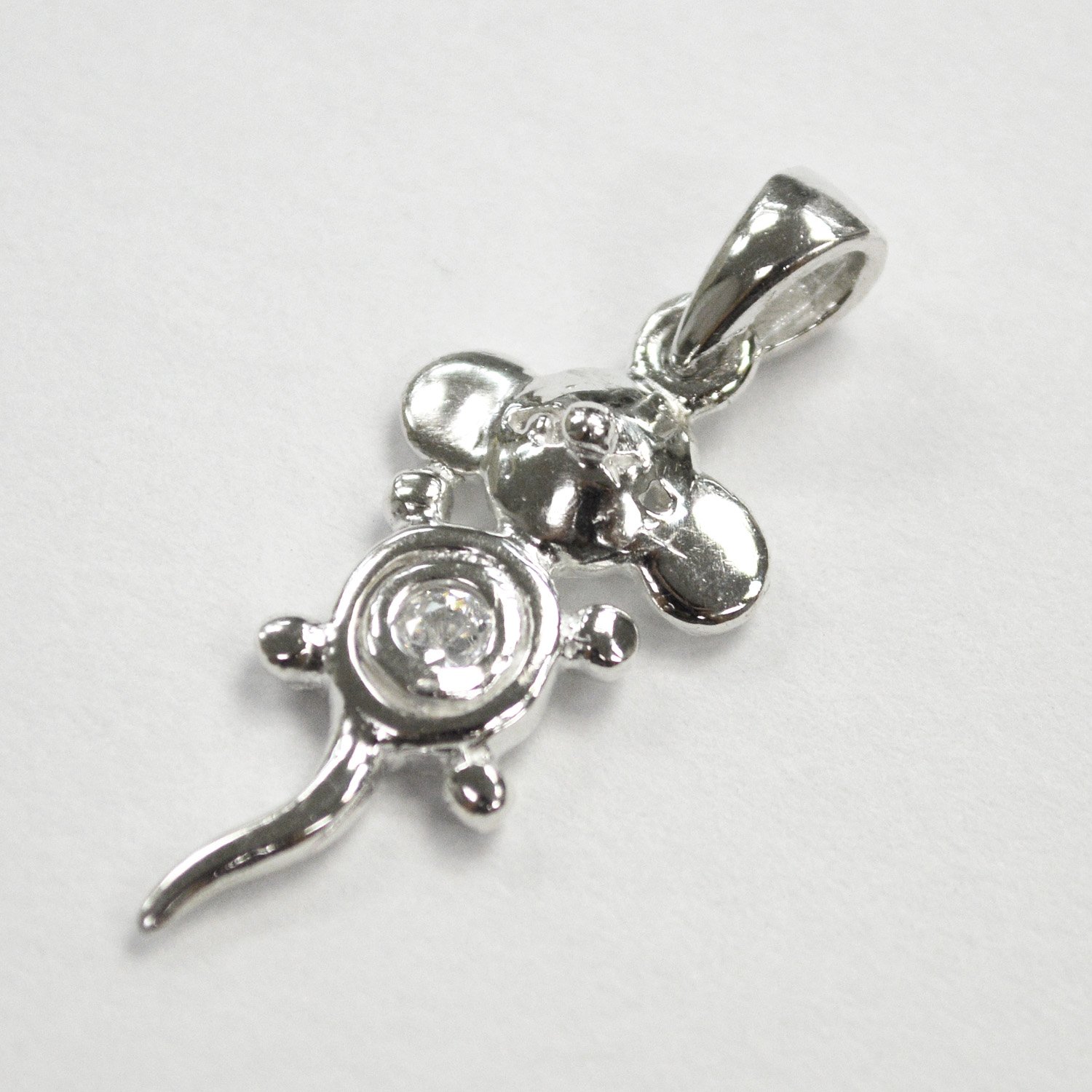 CZ Stone Pendant Sterling Silver 562079