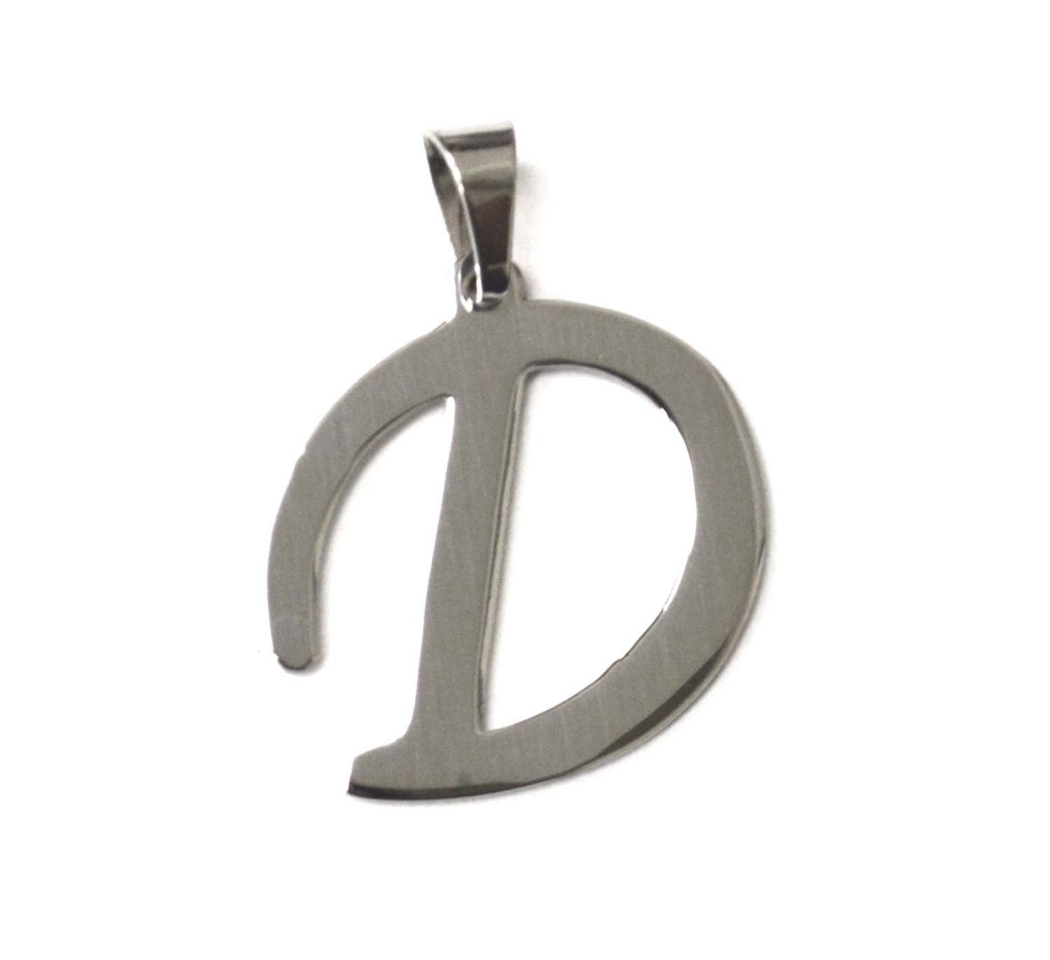 D Initial Pendant Stainless Steel 86-695S-D