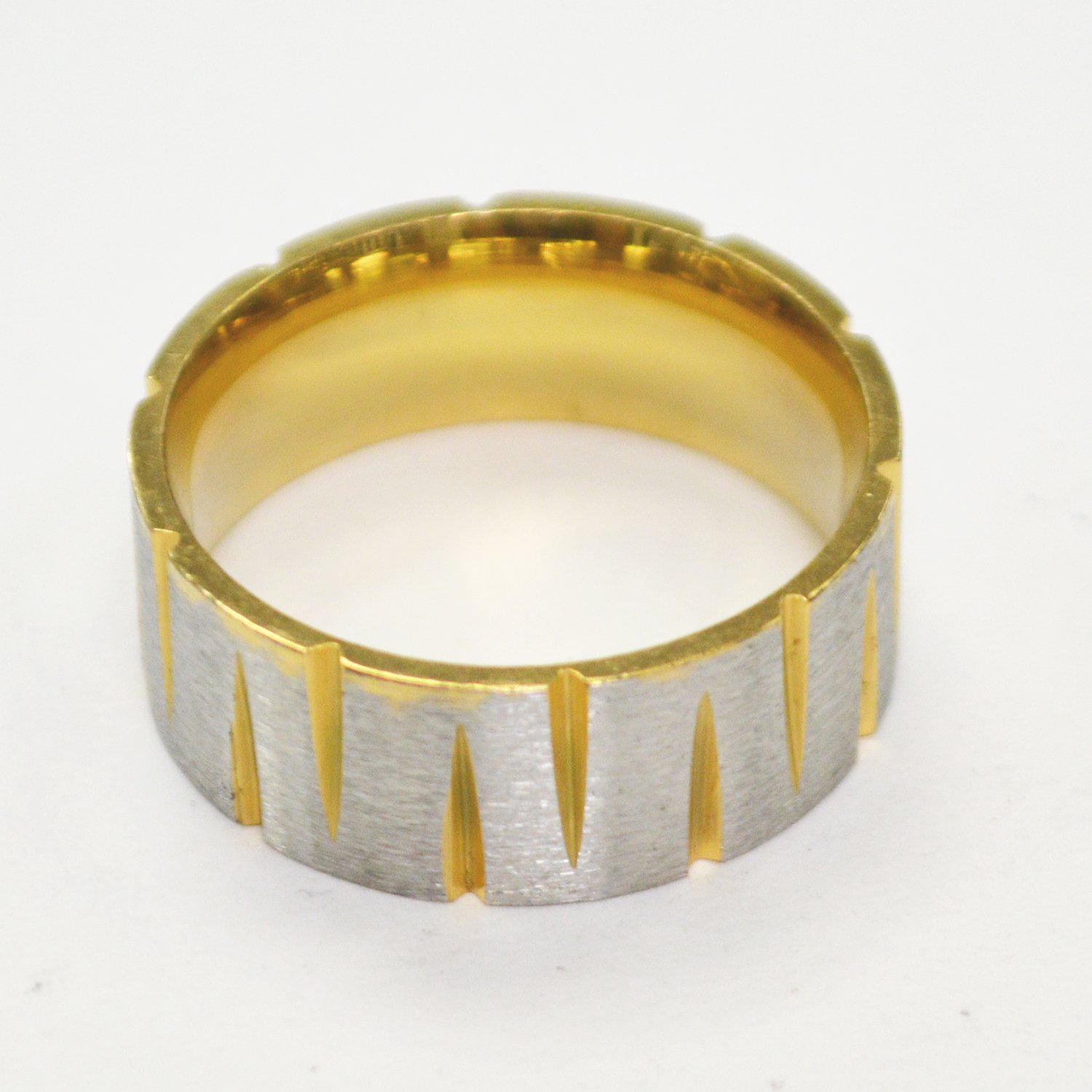 2 Tone Gold IP Plated Stainless Steel Ring 81-1423