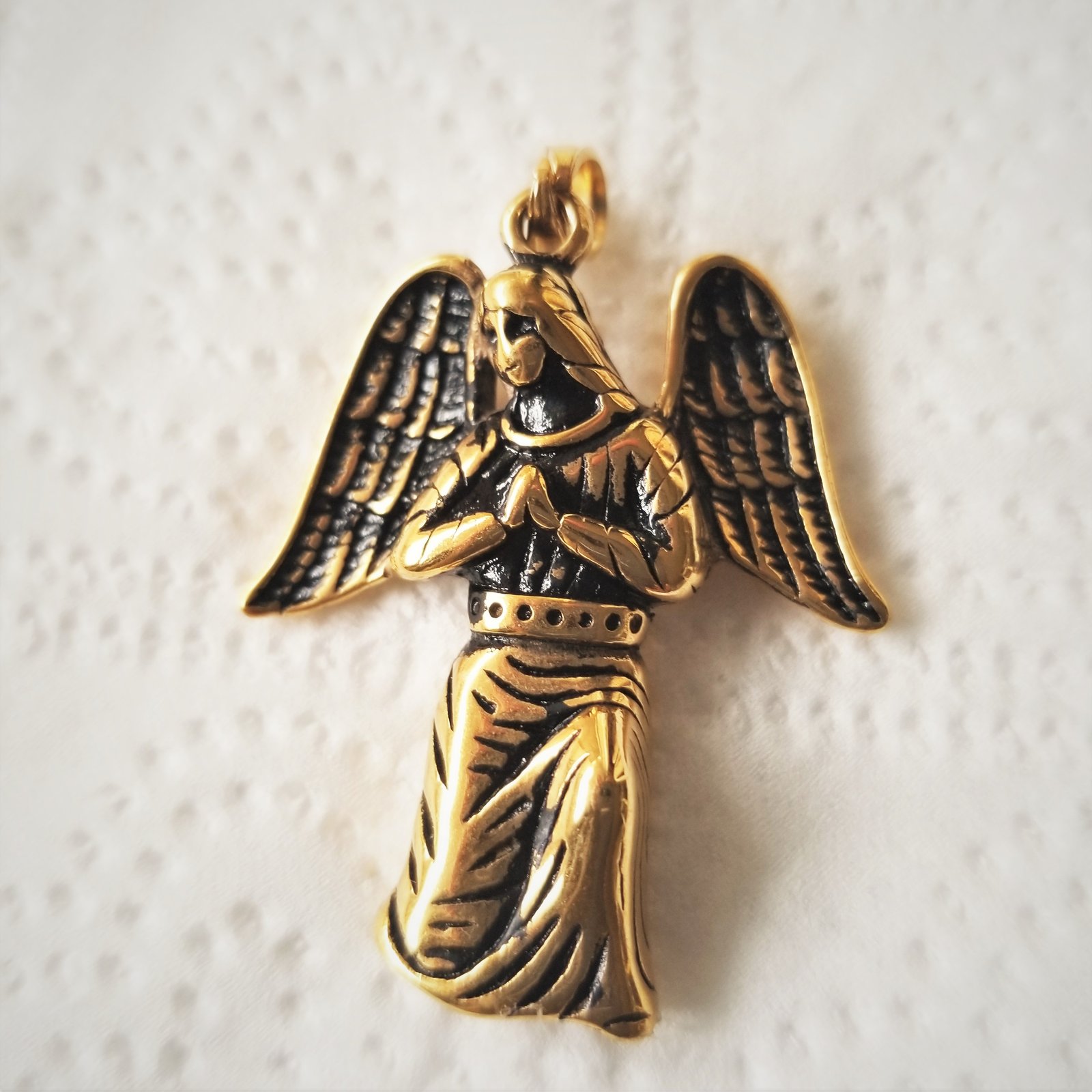 Angel Gold Plated Pendant Stainless Steel (36x44mm) 86-1799G