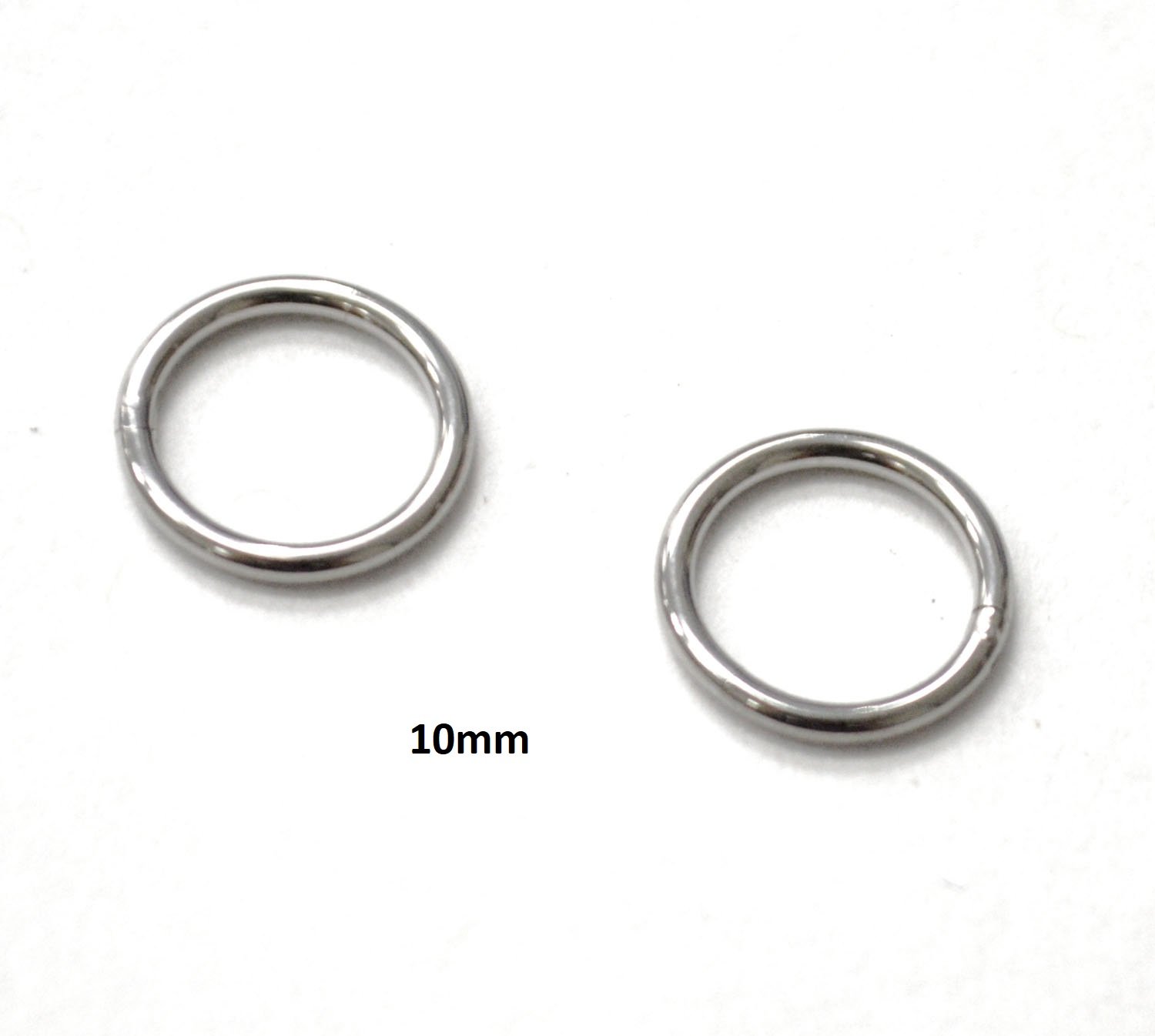 Hinged Stainless Steel Hoops Earrings 83-820S-10