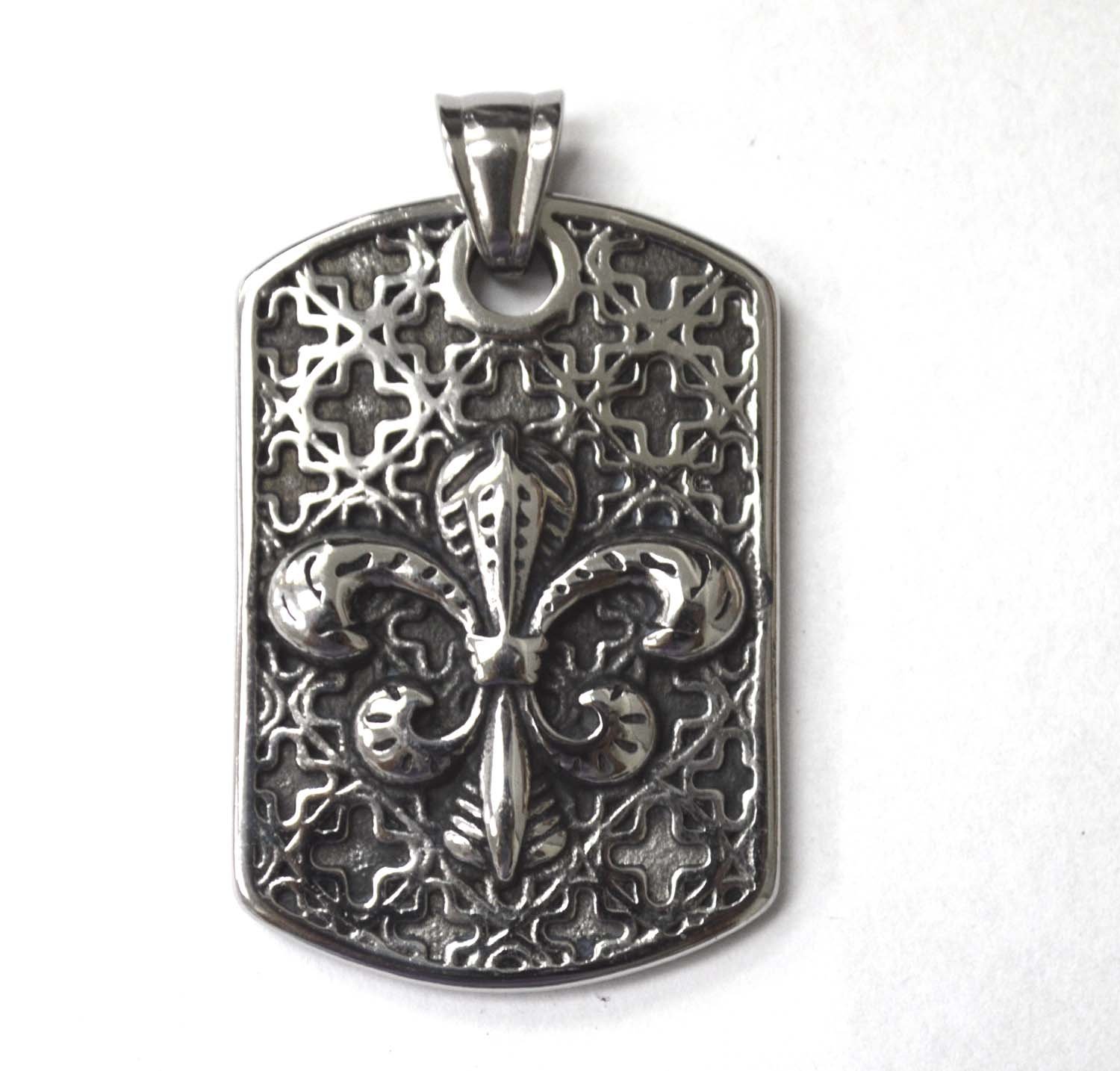 Fleur De Lis Dog Tag Pendant 86-2386