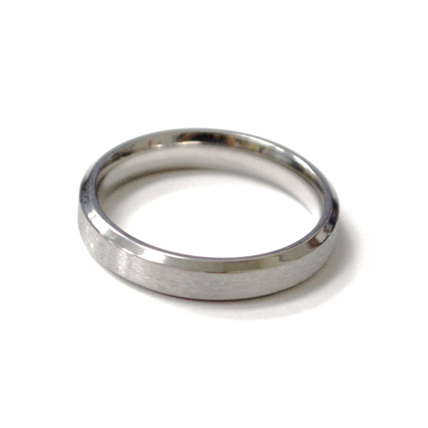 4mm Matte Finished Stainless Steel Bevel Ring  81-239S-4