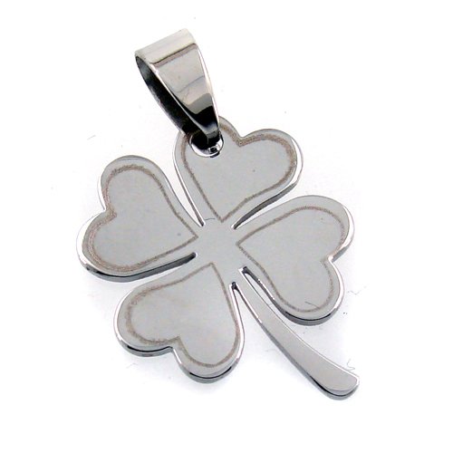 Four Leaf Clover Pendant Stainless Steel 86-1119