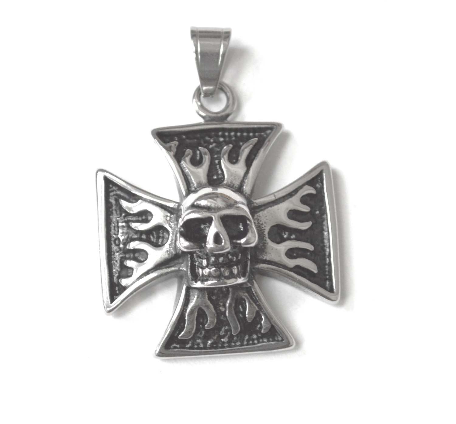 Skull Cross Stainless Steel Pendant 86-2556