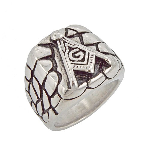 Masonic Stainless Steel Ring 81-1086
