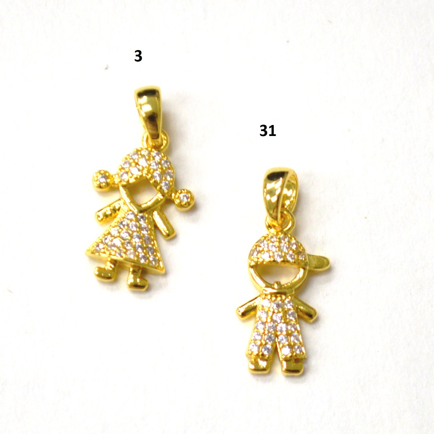 Tiny Charms Pendant Laminated Gold Plated 86-3136G