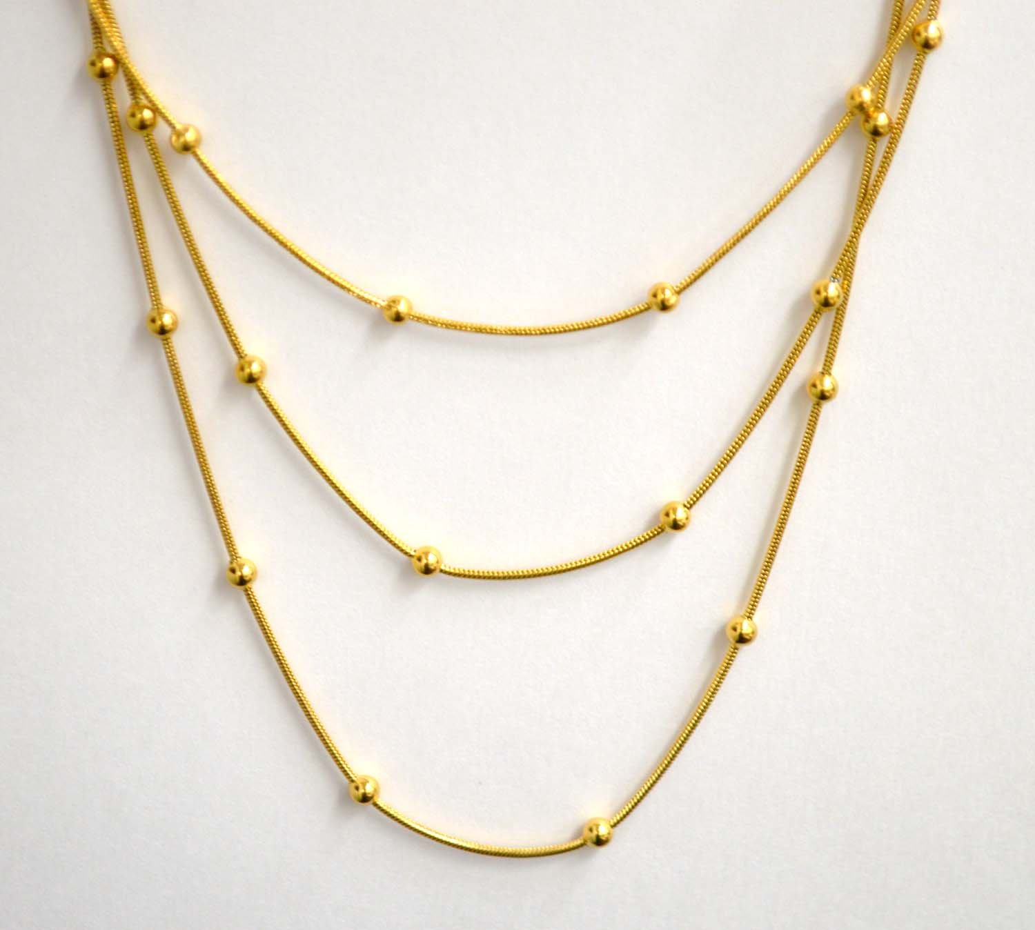 3 Layer Gold IP Plated Chain 85-262G