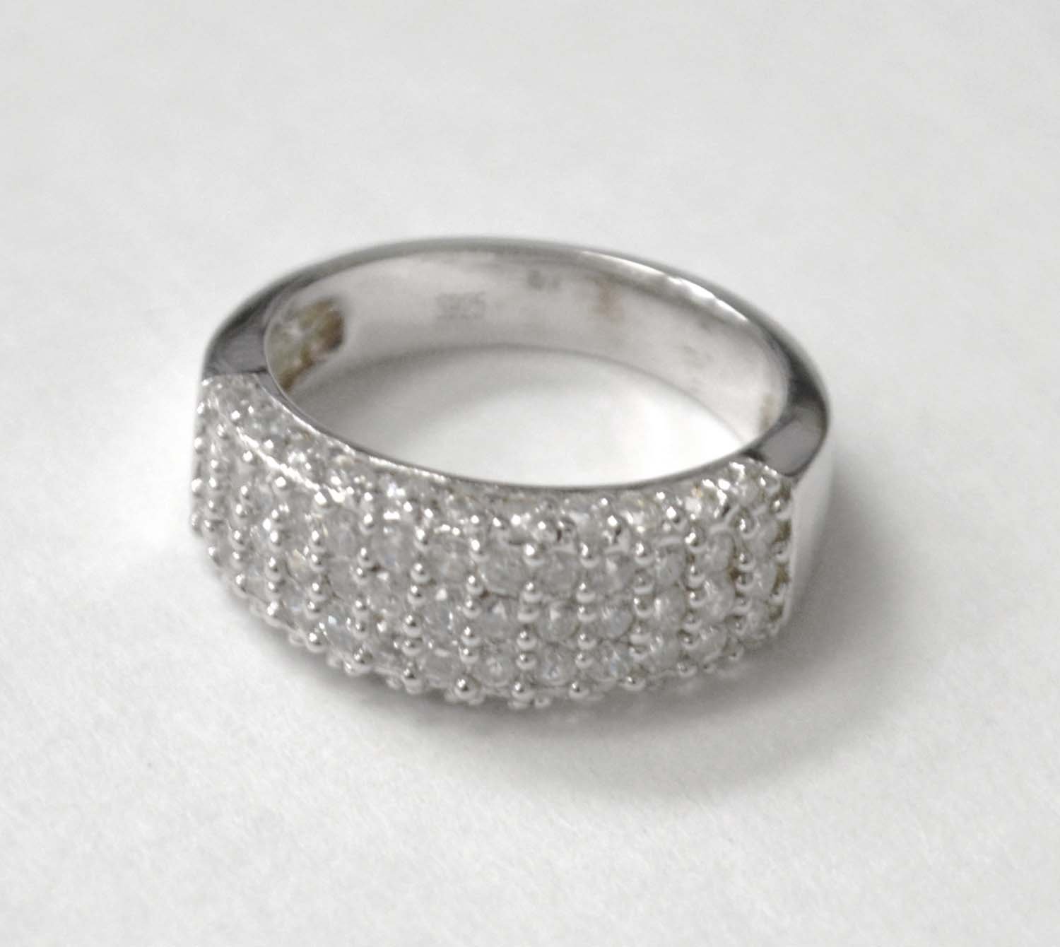 CZ Stone Ring Sterling Silver 51-2059