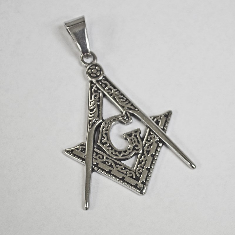 Masonic Pendant Stainless Steel (35x50mm)