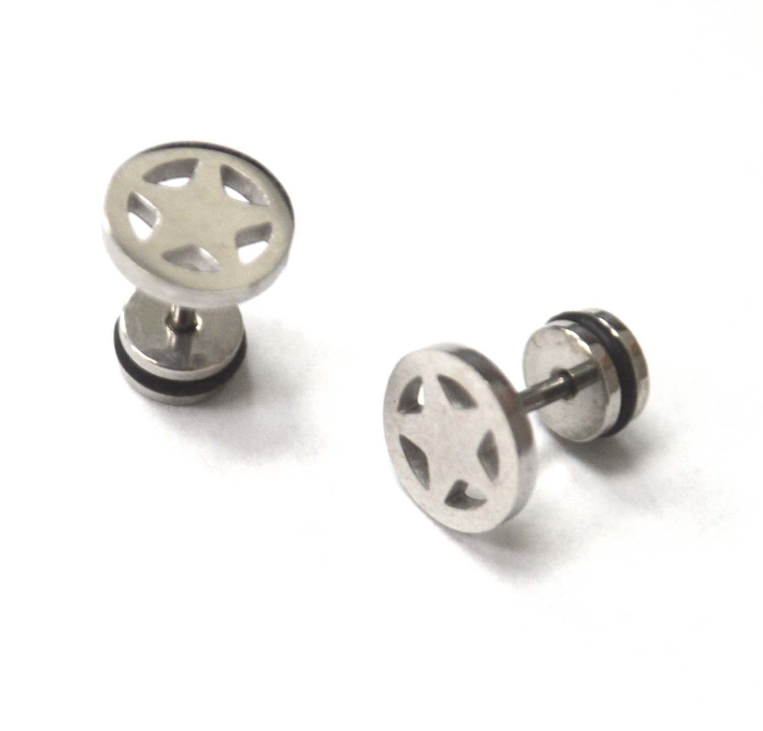 Screw Back Star Stud Earrings 83-817