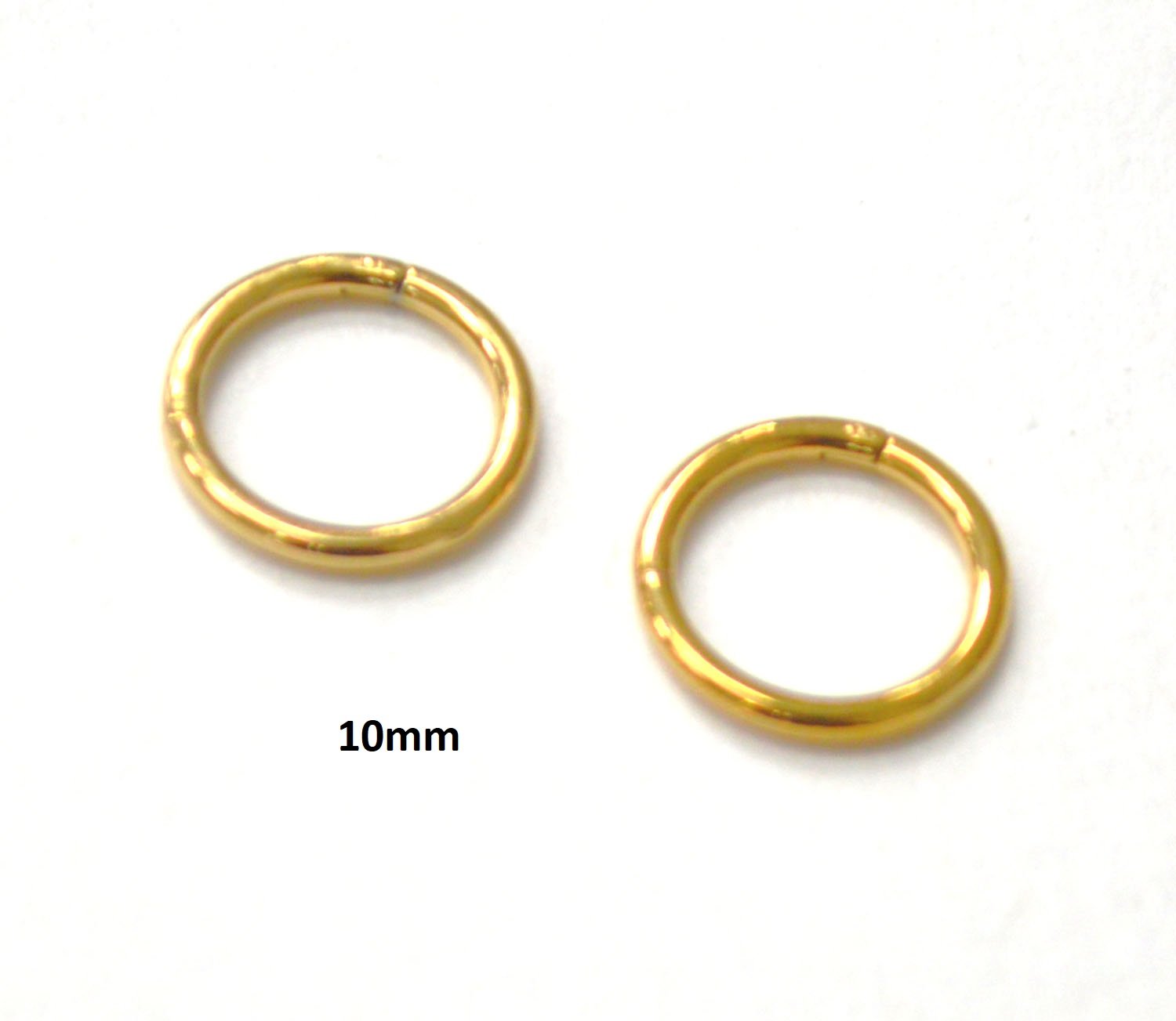 Hinged Gold Plated Hoops Earrings 83-820G-10