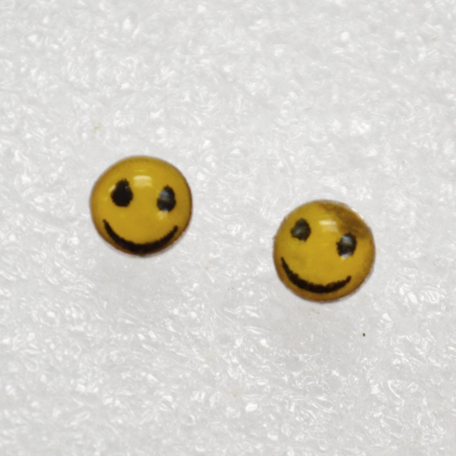 Smiling Face Stud Earring Sterling Silver 53-5005