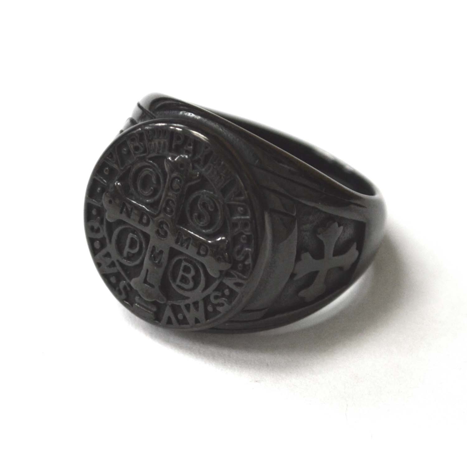 San Beneto Black Plated Ring 81-1183B