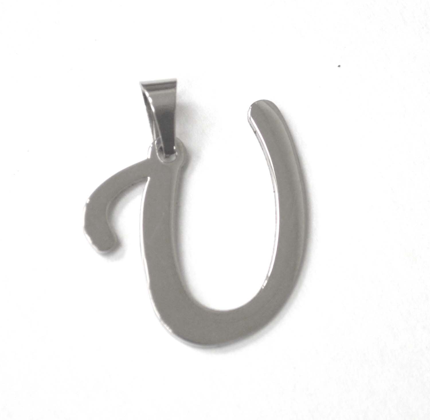 U Initial Pendant Stainless Steel 86-695S-U