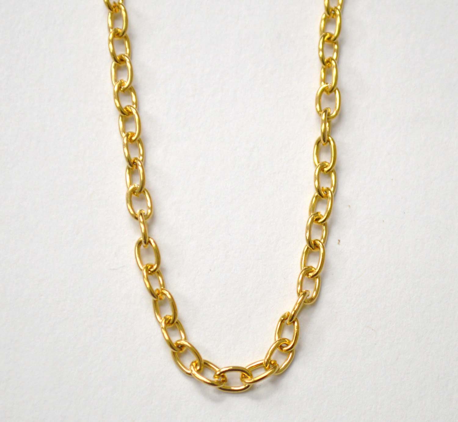 4mm O Link Gold IP Plated Chain 85-283G-4
