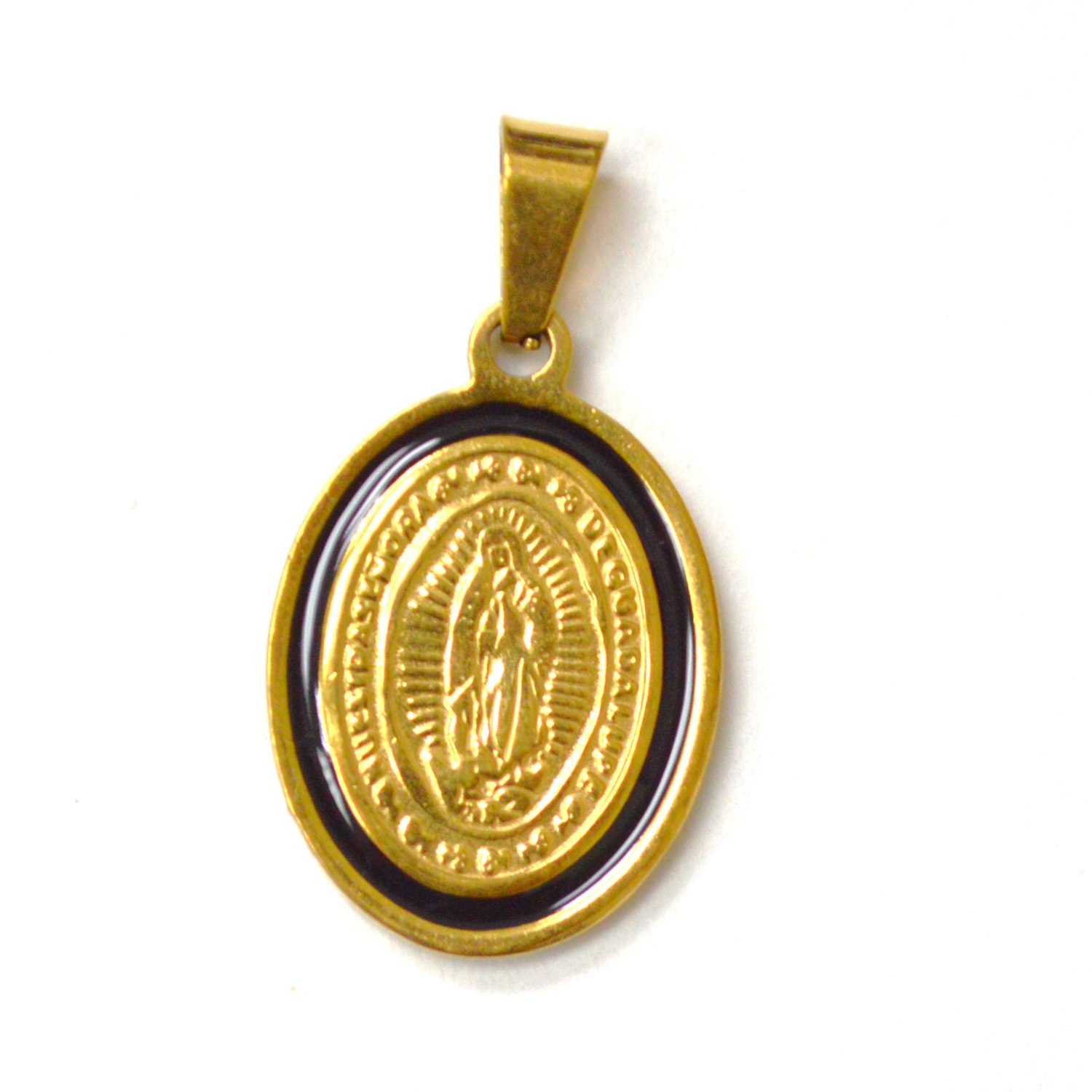 Sn De Guadalupe Gold IP Plated Pendant 86-3025G