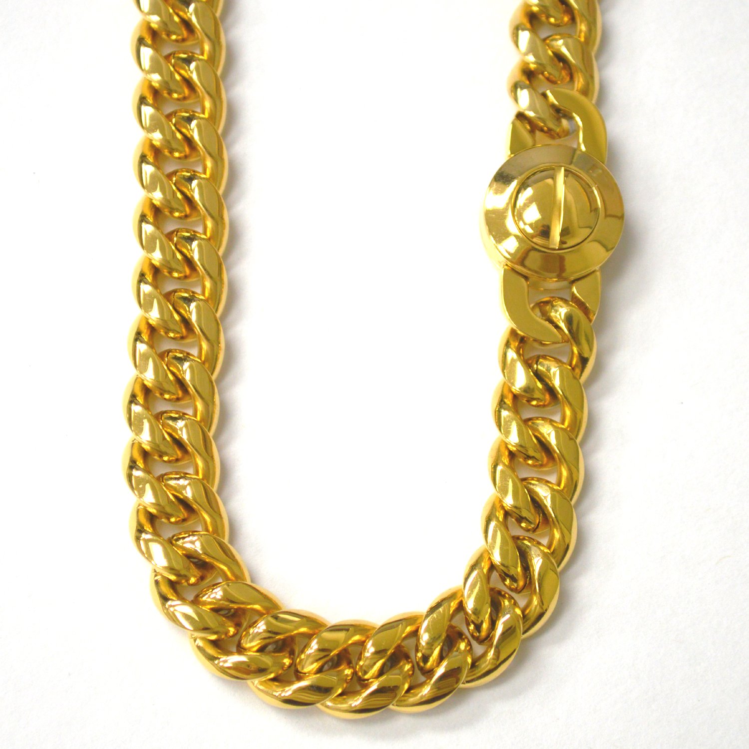 12mm Designer Inspired Gold Plated Necklace 85-293G-12