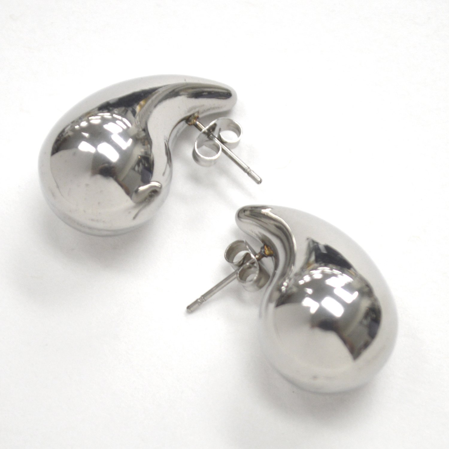 Tear Drop Stainless Steel Earrings 83-960S