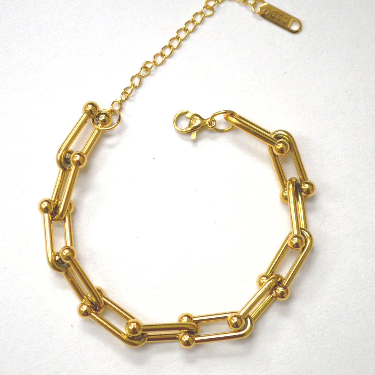 Designers Inspired U Link Gold IP Plated Bracelet 84-1971G