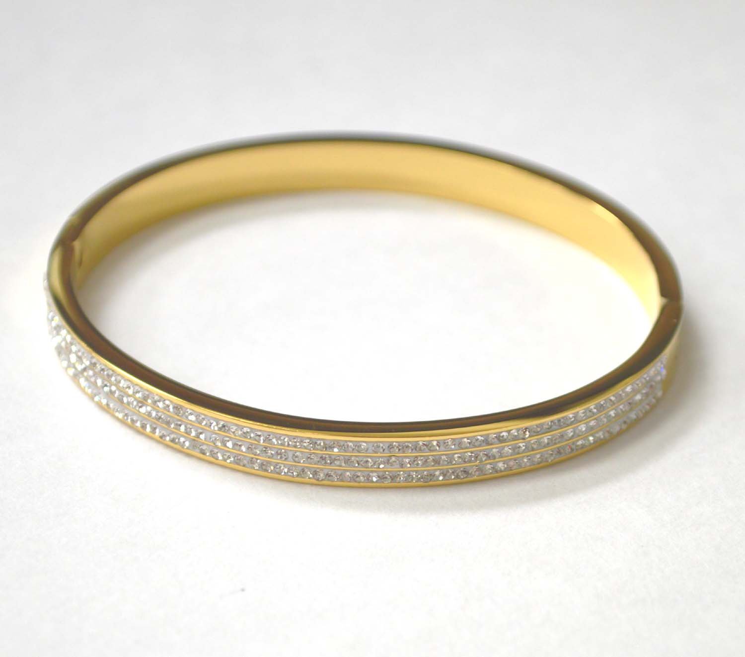 Gold IP Plated Bangle 84-1831G