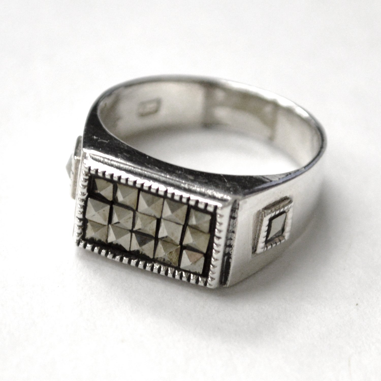 Marcasites Stones Sterling Silver Ring 51-3065