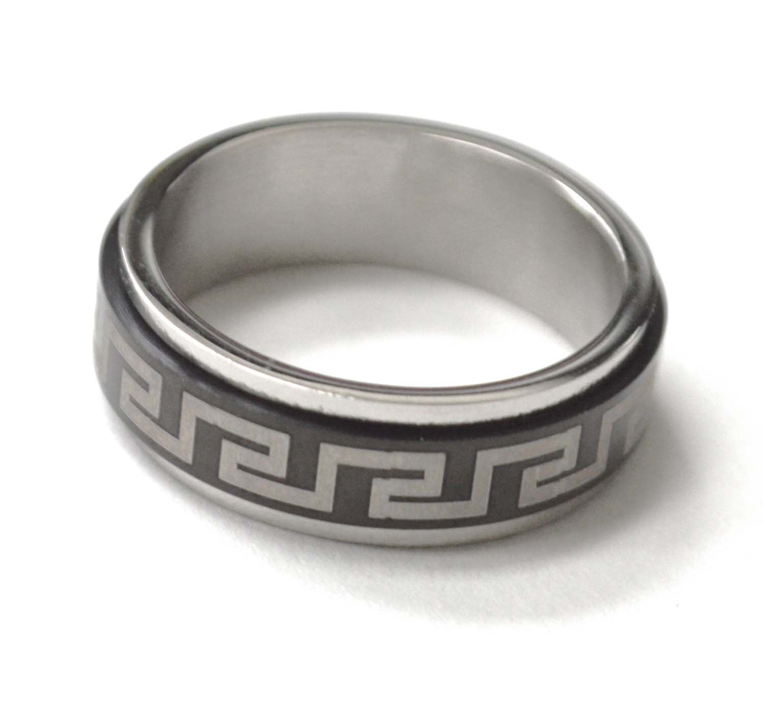 Spinner 2 Tone Black Plated Ring 81-1590B