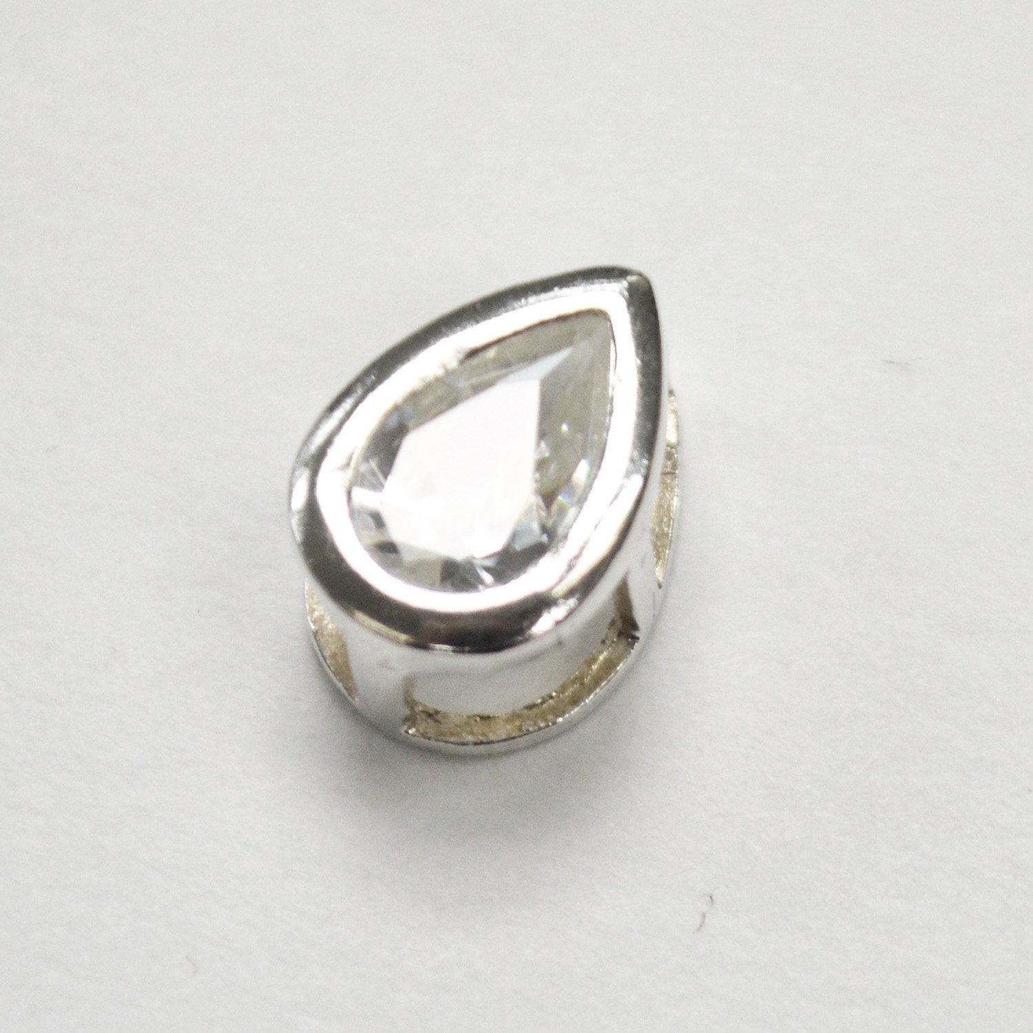 CZ Stone Slider Pendant Sterling Silver 56-2007