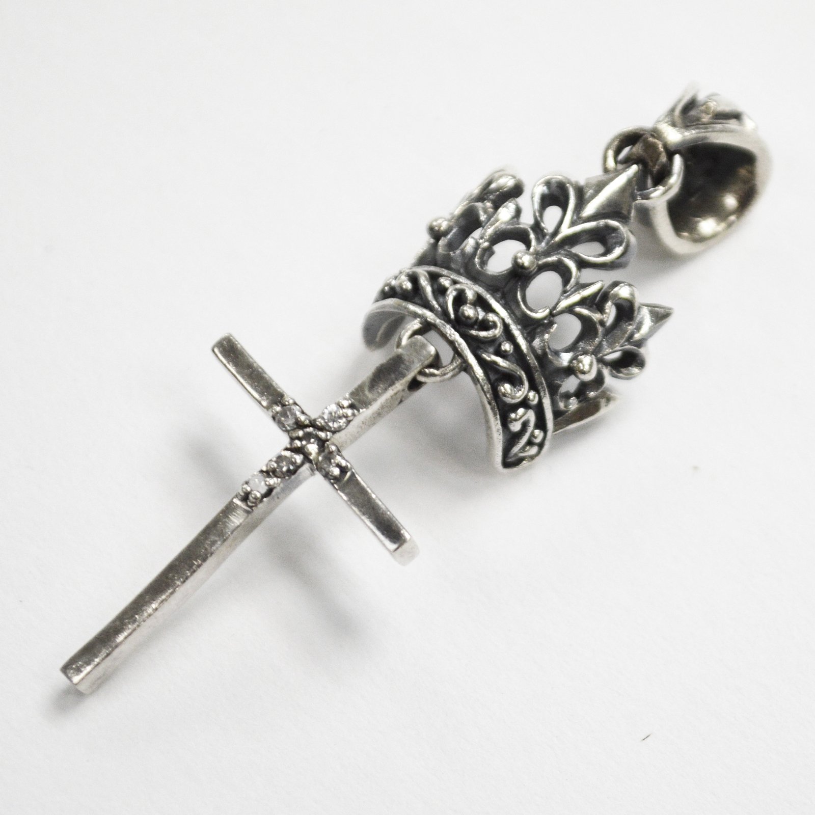 Crown with Cross Sterling Silver Pendant 562137