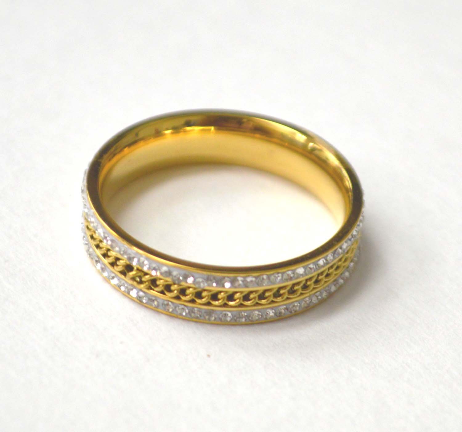 Stones Gold IP Plated Ring 81-1430G