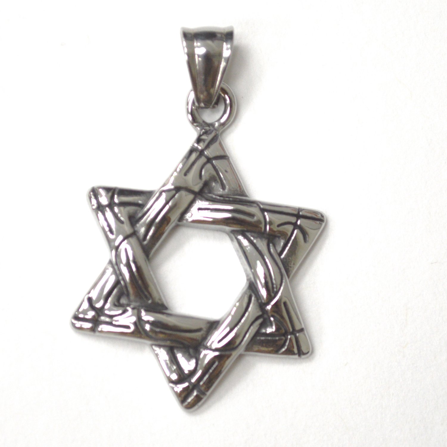 Star of David Stainless Steel Pendant 86-1957S