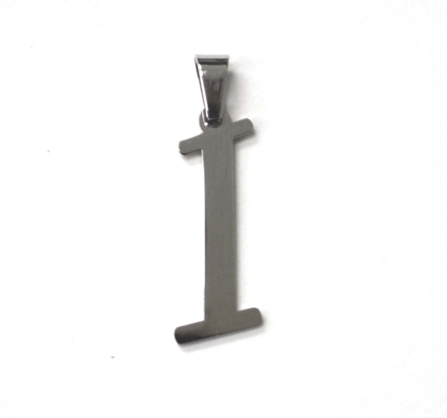 I Initial Pendant Stainless Steel 86-695S-I