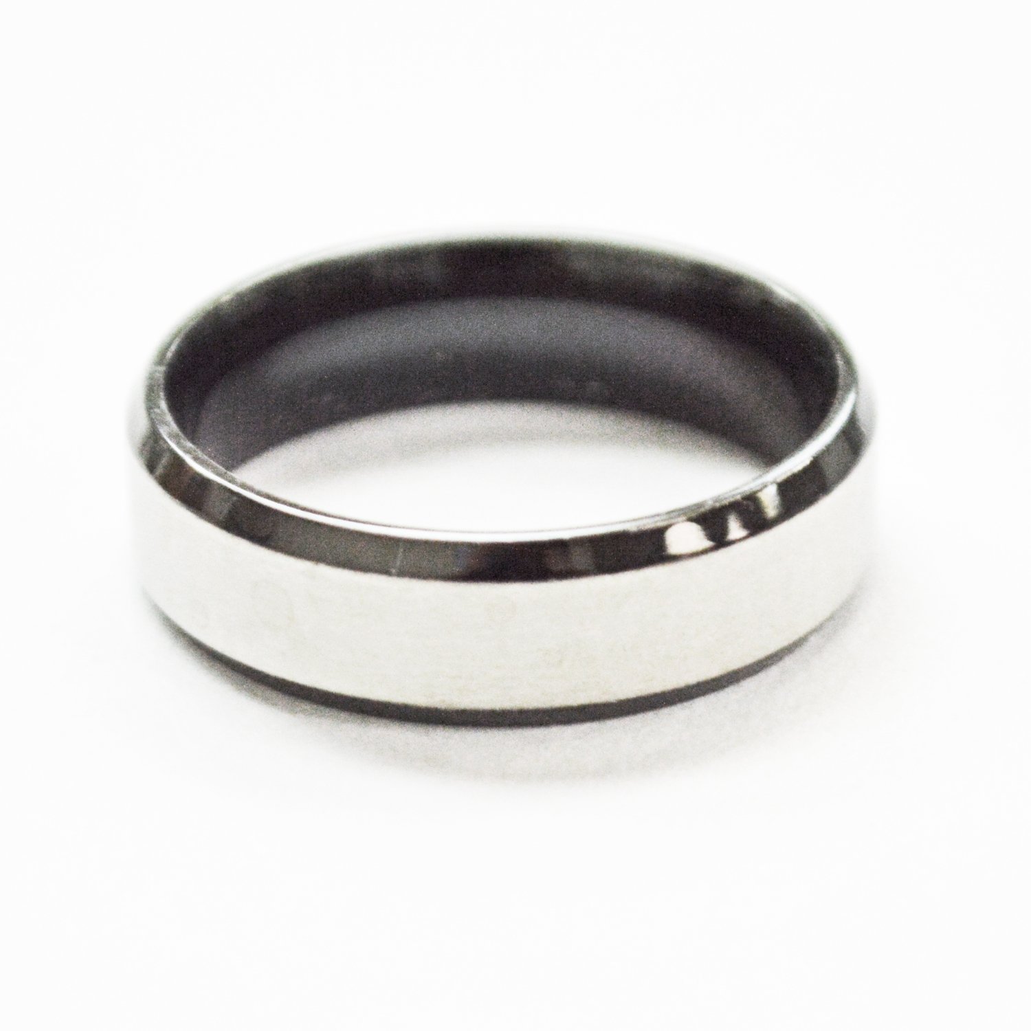 2 Tone Black Matte Finish Ring (6mm) 81-1326