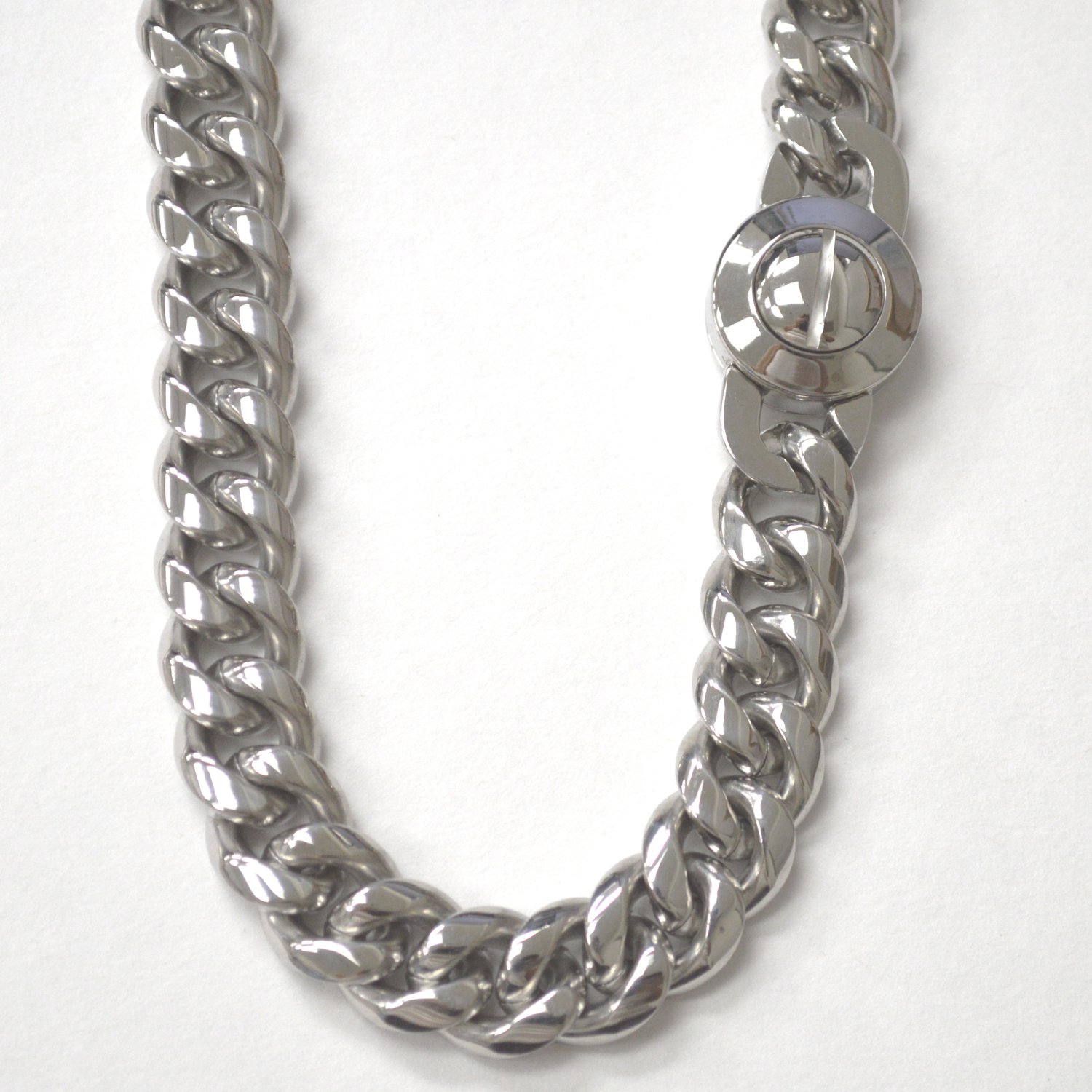 12mm Designer Inspired Stainless Steel Necklace 85-293S-12