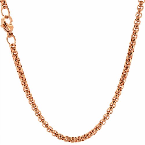 3m Rose Gold Sq ROLO Chain