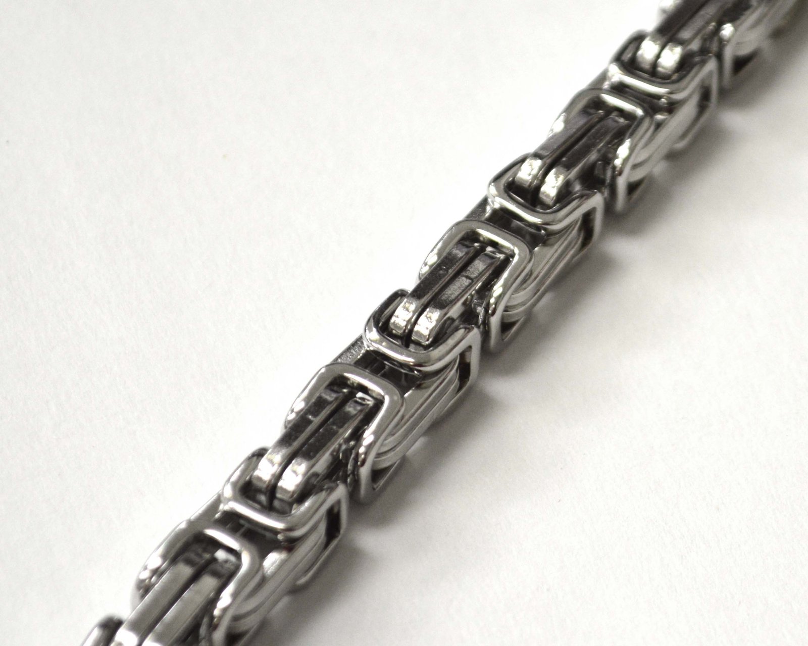 9mm Stainless Steel Byzantine Necklace 85-195S-9