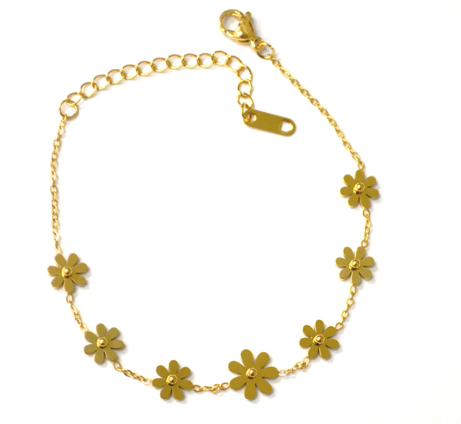 Flower Gold IP Plated Bracelet 84-1893G