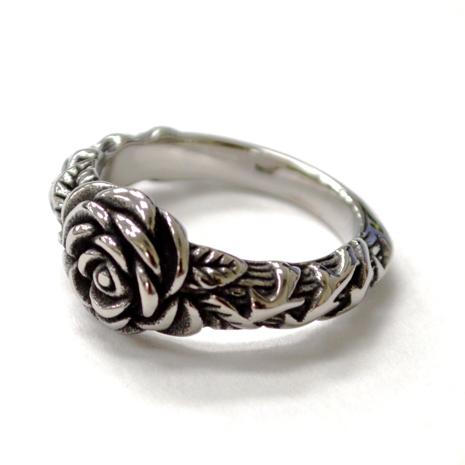 Rose Bud Stainless Steel Ring 81-1602S
