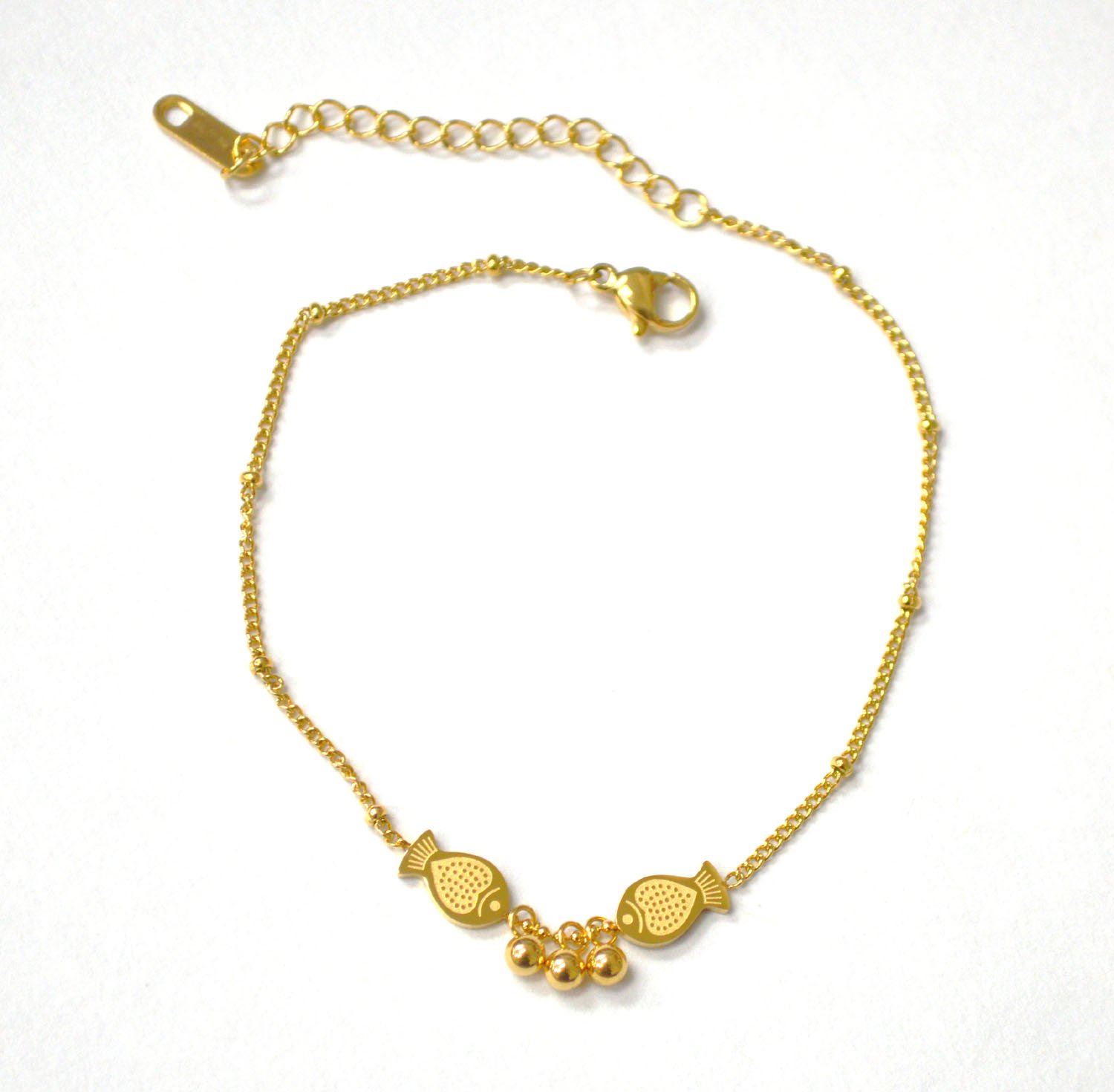 Fish Design Gold IP Plated Link 82-229G