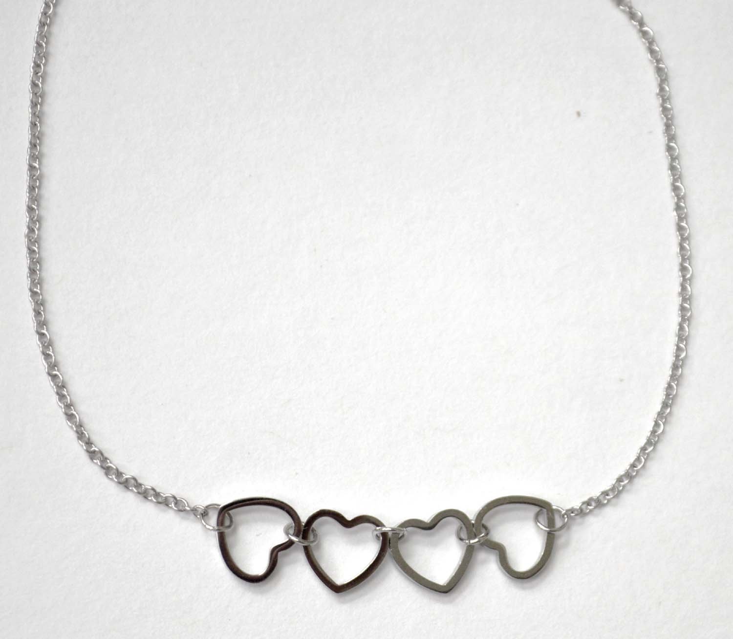 Heart Link Stainless Steel Anklet 82-210S