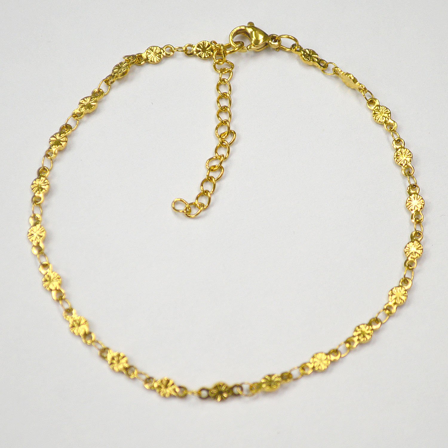 Daisy Gold IP Plated Anklet 82-123G