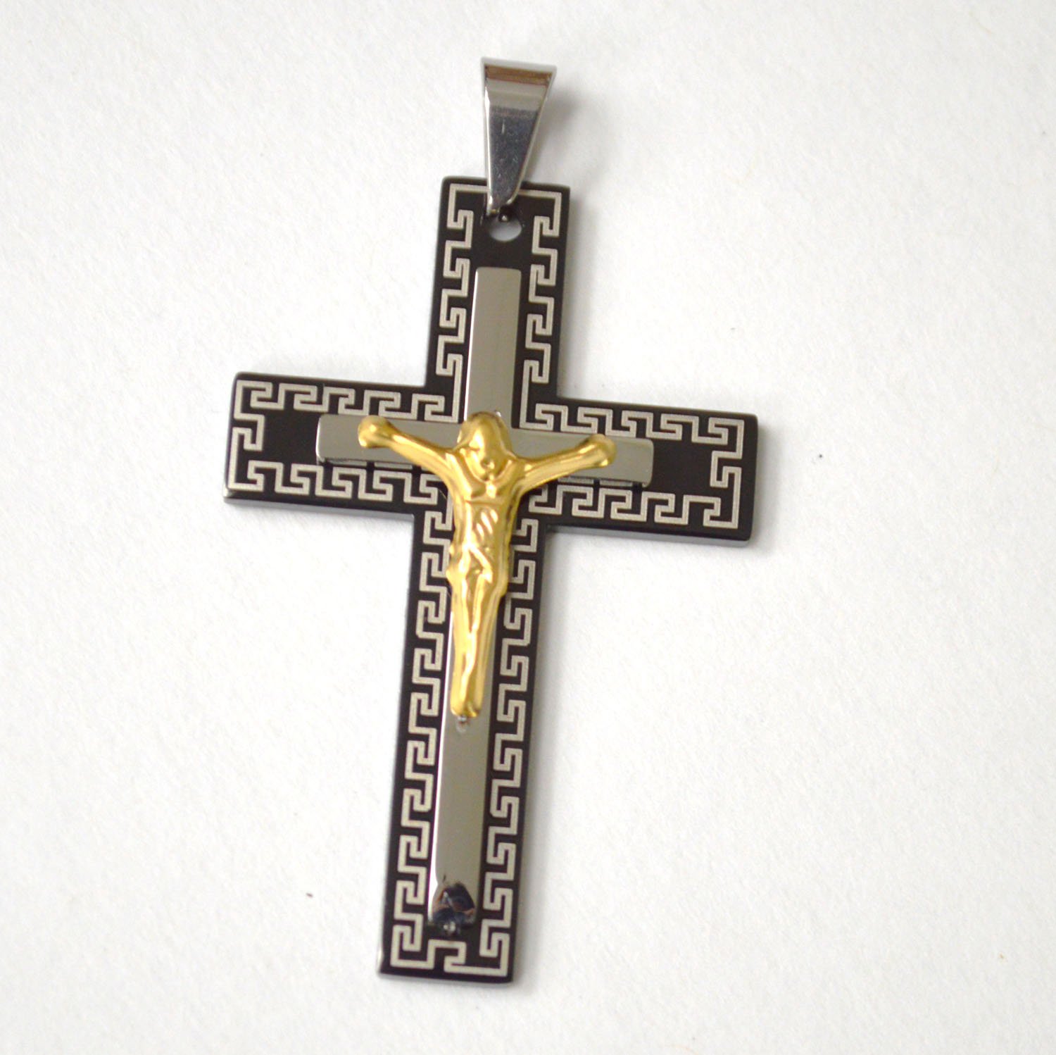Crucifix Cross 2 Tone Pendant 86-2820
