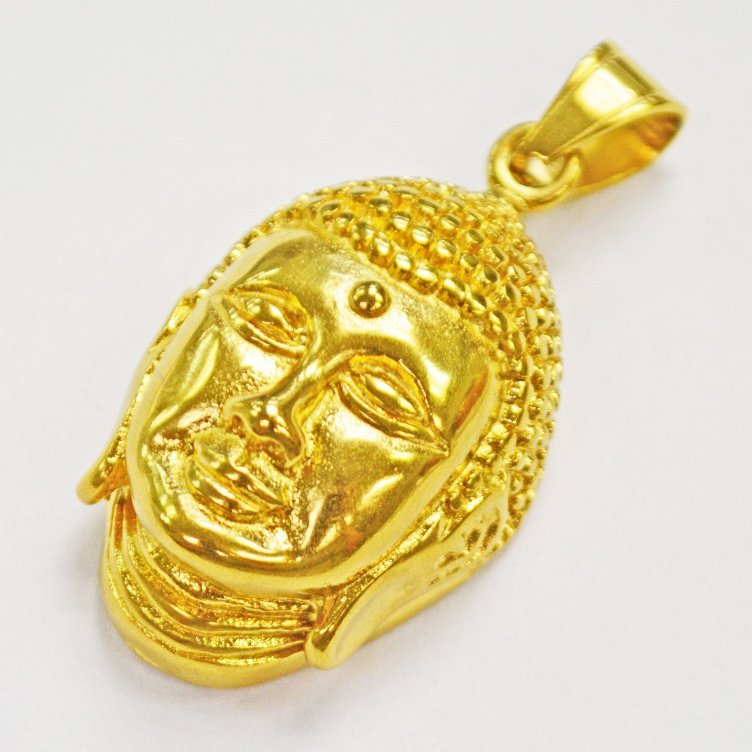 Buddha Face Gold Plated Pendant 86-1965G