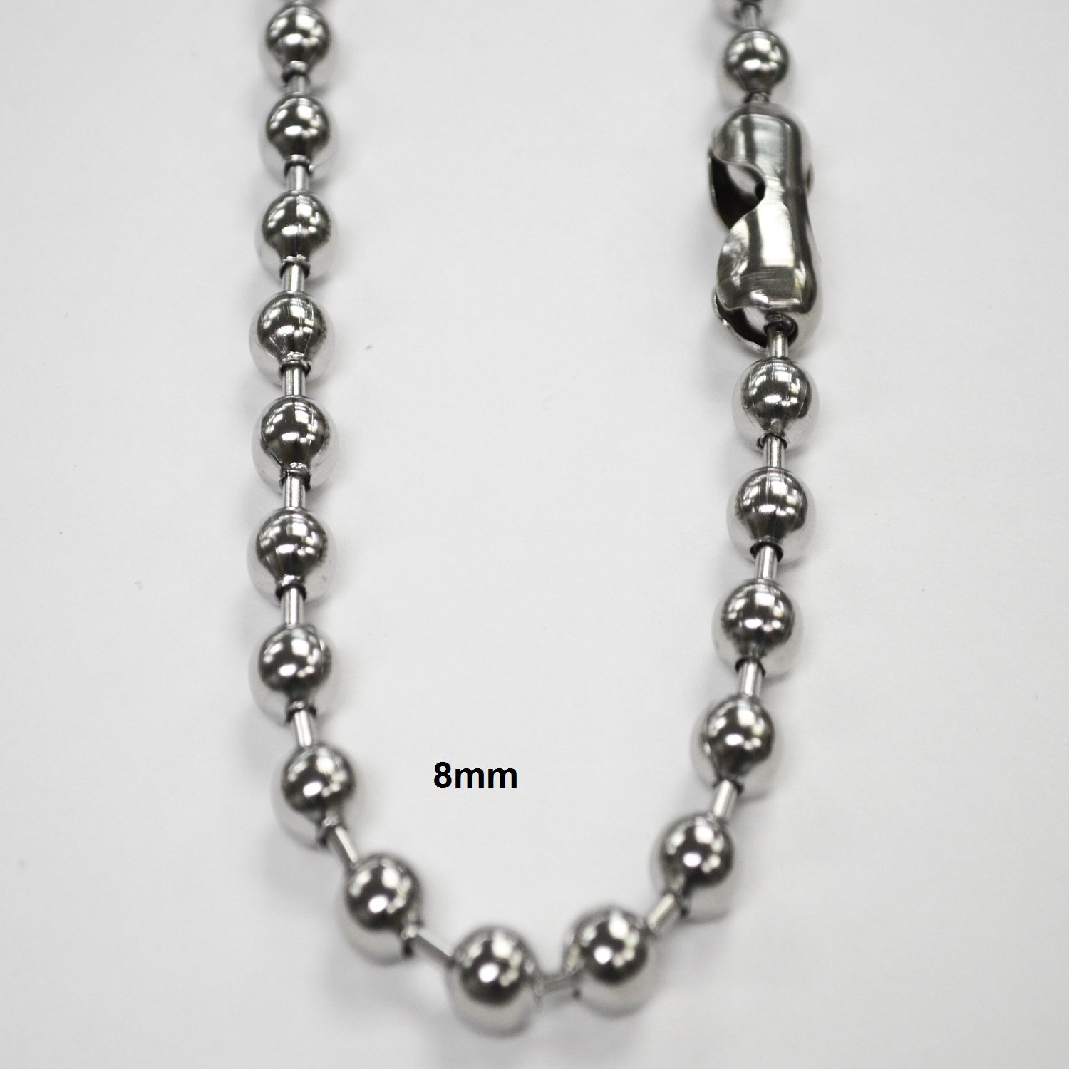 8mm Bead Stainless Steel 85-128-8