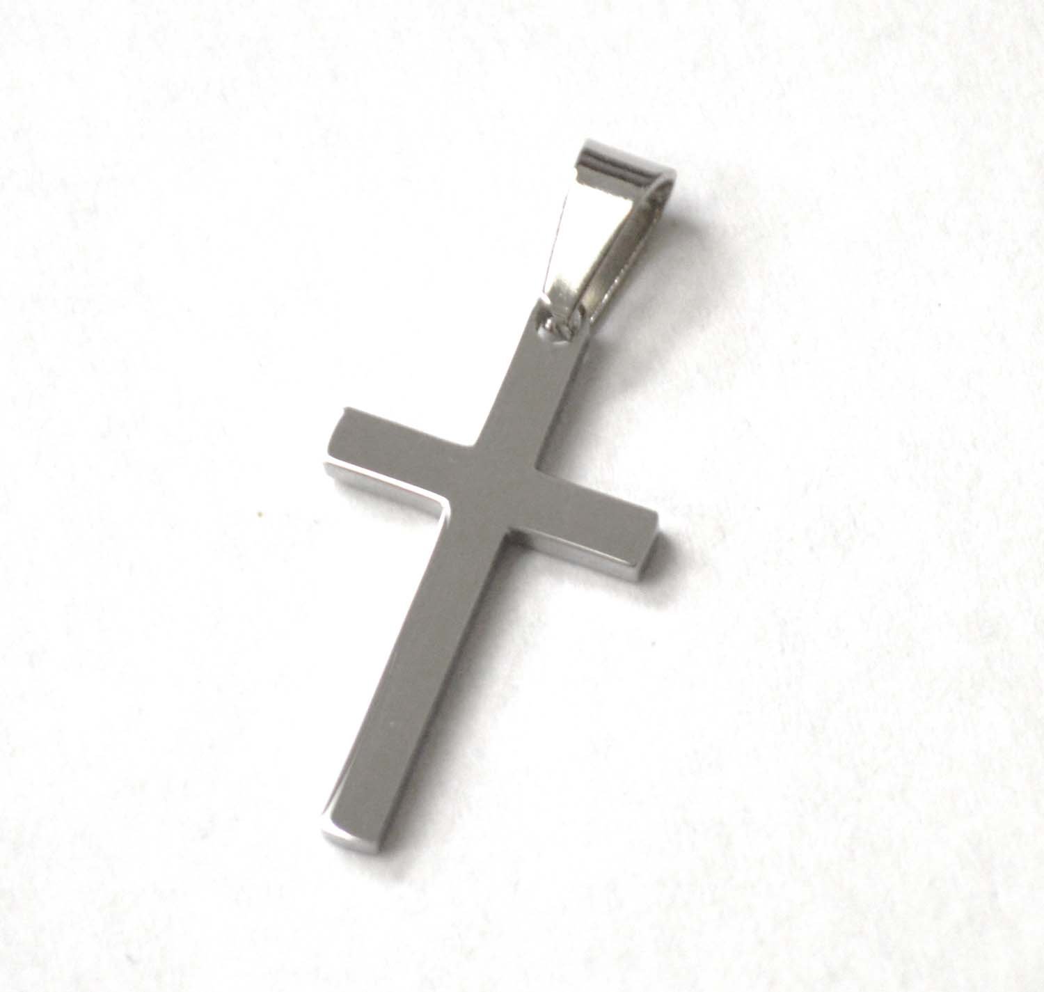 Plain Cross Stainless Steel Pendant 86-879S