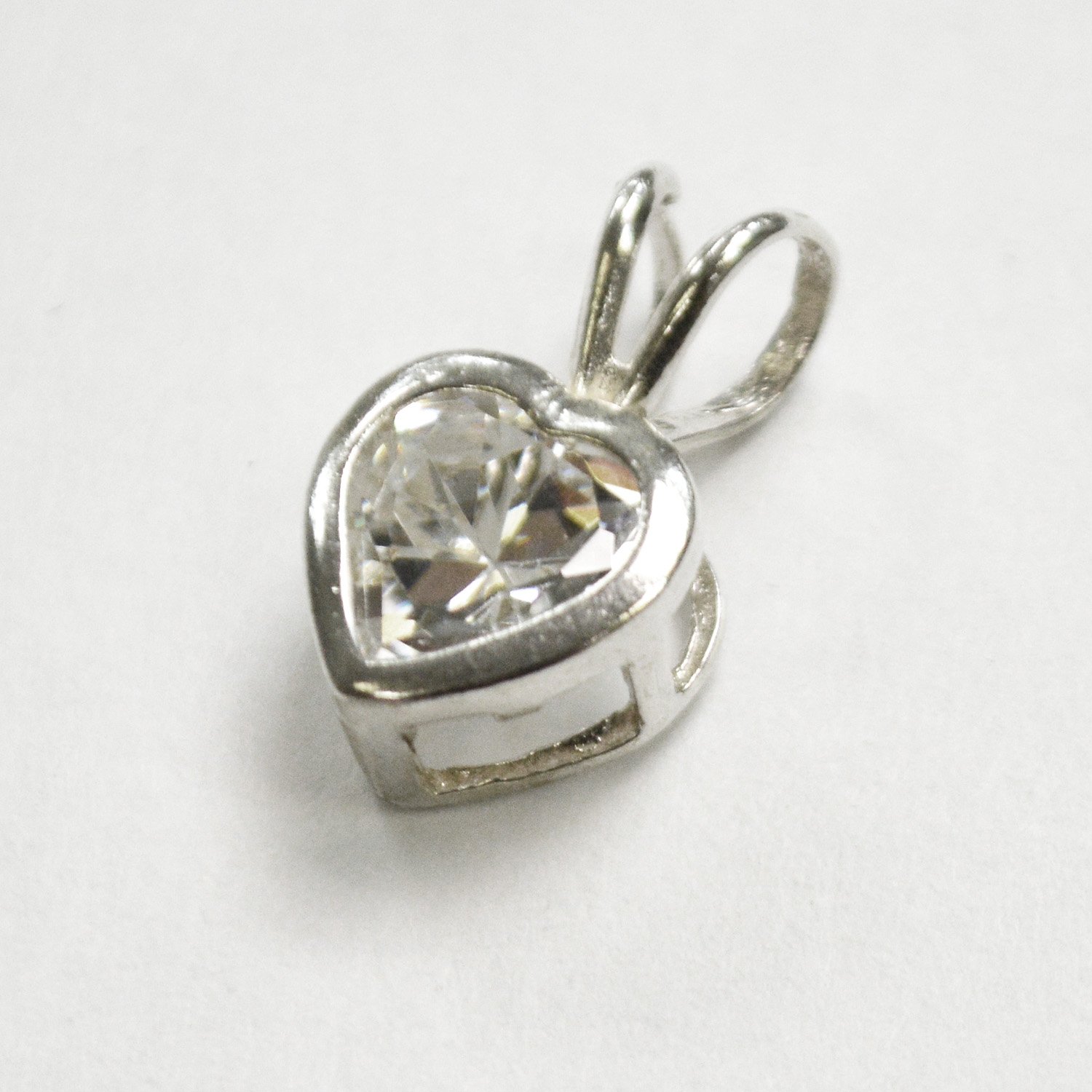 CZ Stone Pendant Sterling Silver 562035