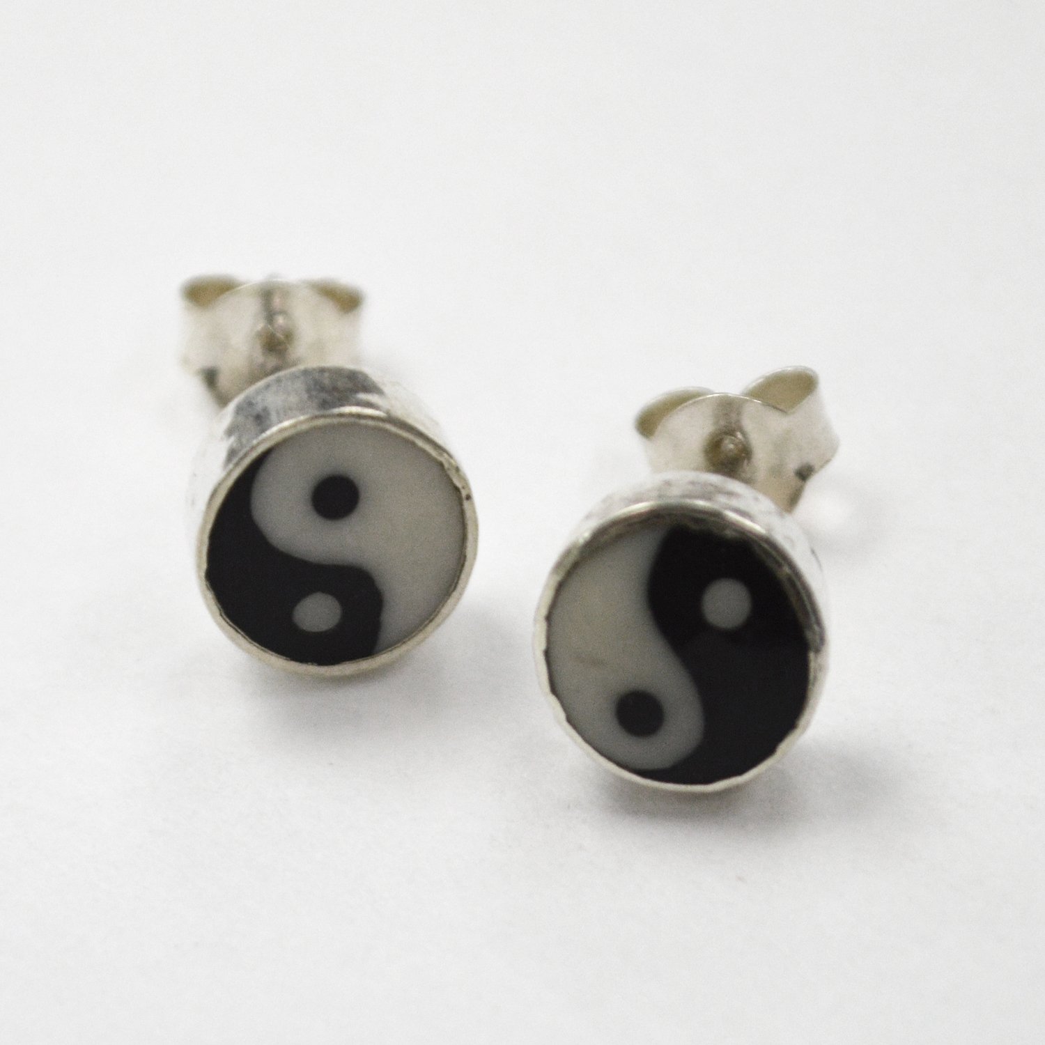 Ying & Yang Stud Earring Sterling Silver 53-1091